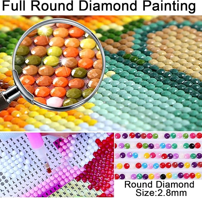 6 Pack Diamond Painting Kits for Adults, 5D DIY Diamond Art Kits for Beginners, Colorful Marine Animals Diamond Dots Kits Gem Arts Crafts for Living Room Bedroom Offices Home Wall Decor 12X16 Inch