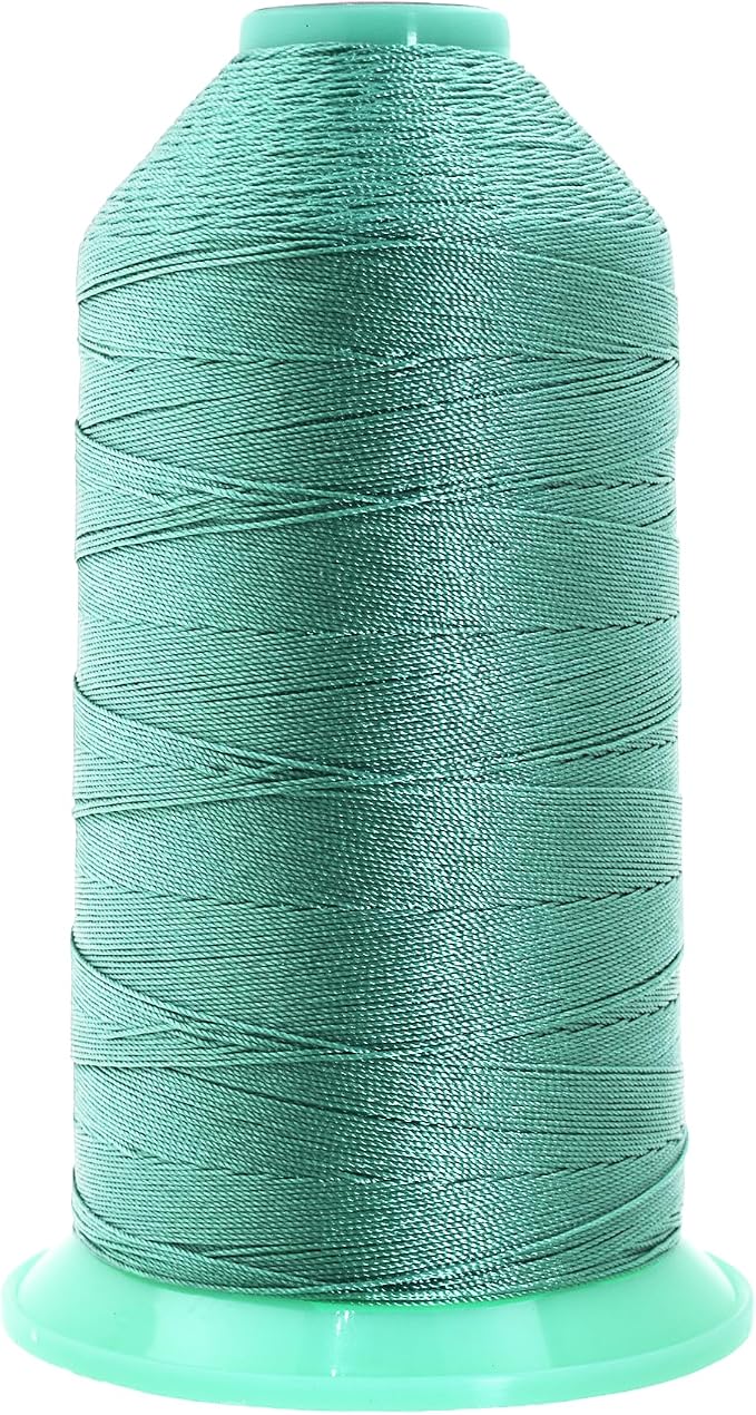 Mandala Crafts Size 138 420D T135 Aquamarine Bonded Nylon Thread, 1250 YDs