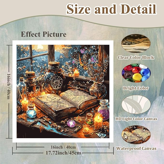 Paint by Numbers Kit for Adults Books, Paint by Number for Adults 16x20Inch