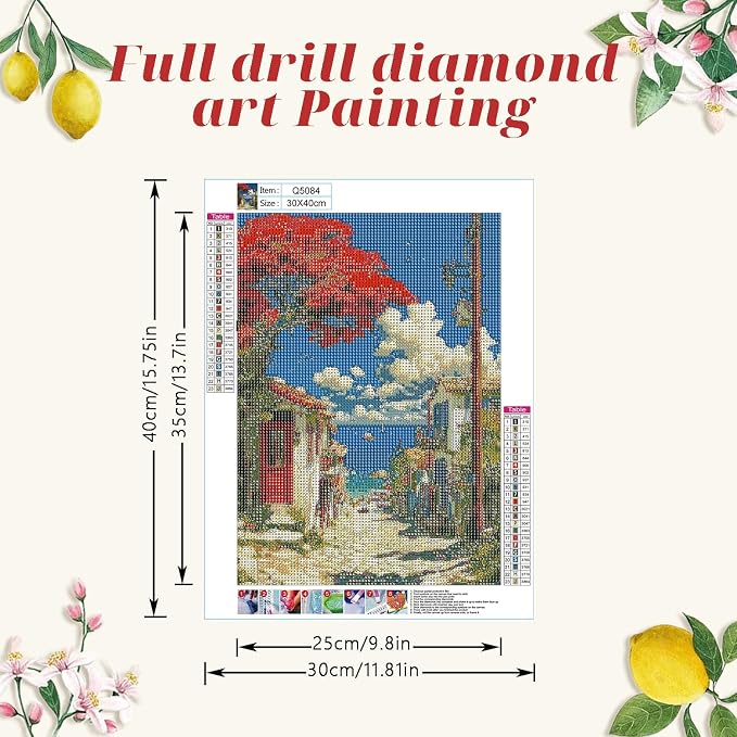 DOTSOPS 5D Diamond Painting Kits for Adults Diamond Art Kits 11.8 x 15.7 in | Crafts DIY Round Full Drill Painting,Gem Art for Beginner Home Wall Decor Gift