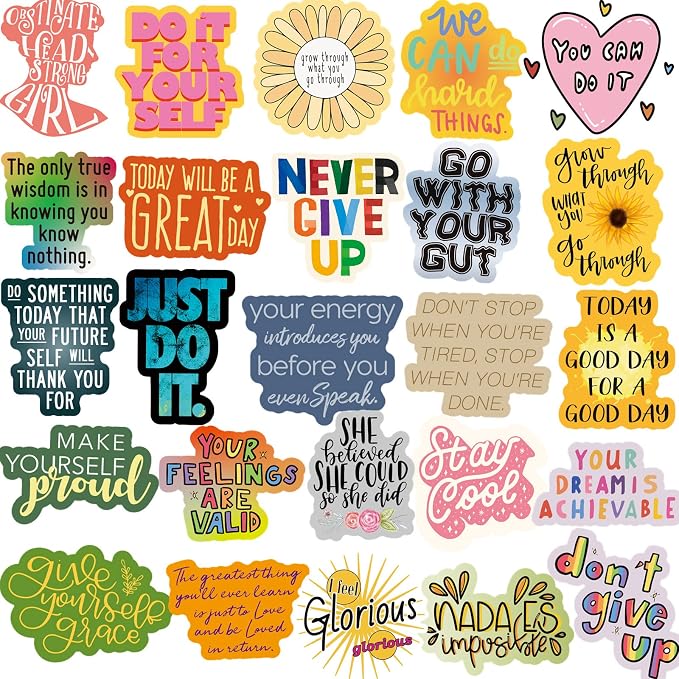 300PCS Motivational Inspirational Stickers for Scrapbook Planner Journaling