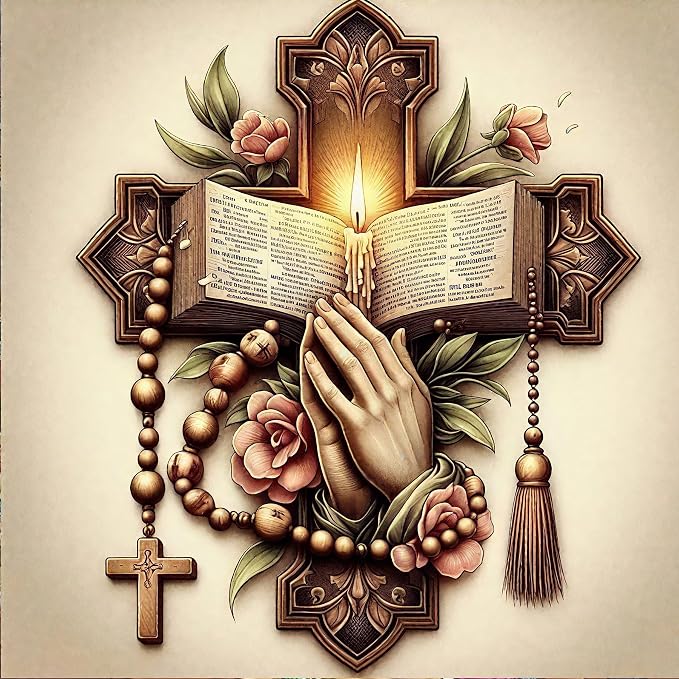 Benjenes Religious Cross Diamond Art Kits for Adults, Diamond Painting Kits
