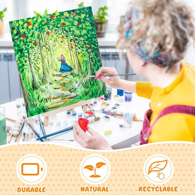 Barydat 24 Pcs Wood Panels for Painting 10'' x 10'' Unfinished Wood Canvas Board Artist Wall 0.79'' Deep Wooden Cradled Panel for DIY Crafts, Easel Display, Painting Pouring Arts Use with Oil, Acrylic