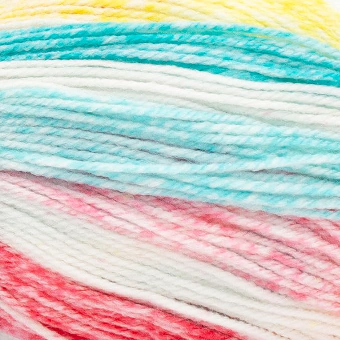 Lion Brand Yarn, Ice Cream Crochet Yarn, Funfetti, Multicolor, 3 Pack