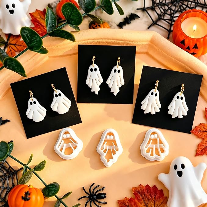 13 Pcs Halloween Spooky Polymer Clay Cutters Set