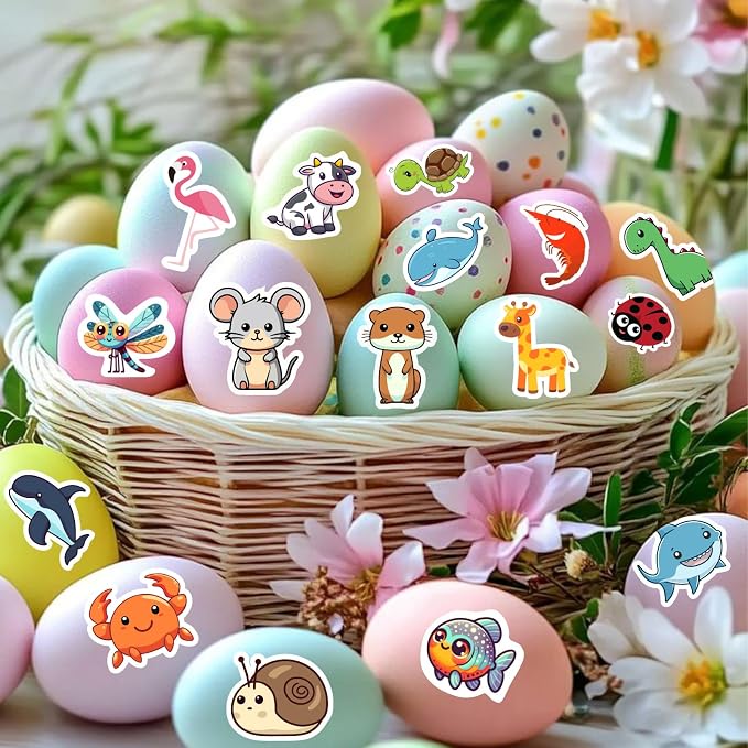 RINOLY 100 PCS Water Bottle Stickers for Kids,Waterproof Vinyl Animal Stickers for Kids,Skateboard,Laptop Stickers for Girls Boys Classroom Prizes | Vinyl Stickers Girls Boys 3-8,Back to School,Classroom Prizes,Party Favors,Christmas Stocking Stuffers,...