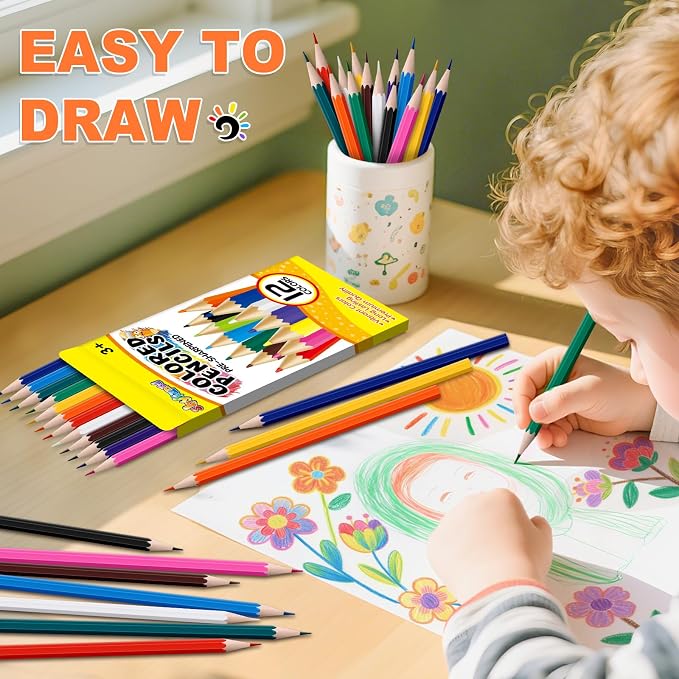 Colored Pencils Bulk 432 Count, Pre-Sharpened Color Pencils for Kids and Adults, 36 Packs Color Pencil Set 12 Colors, Bulk Art Supplies for Teachers, Back to School Supplies, Classroom Prizes