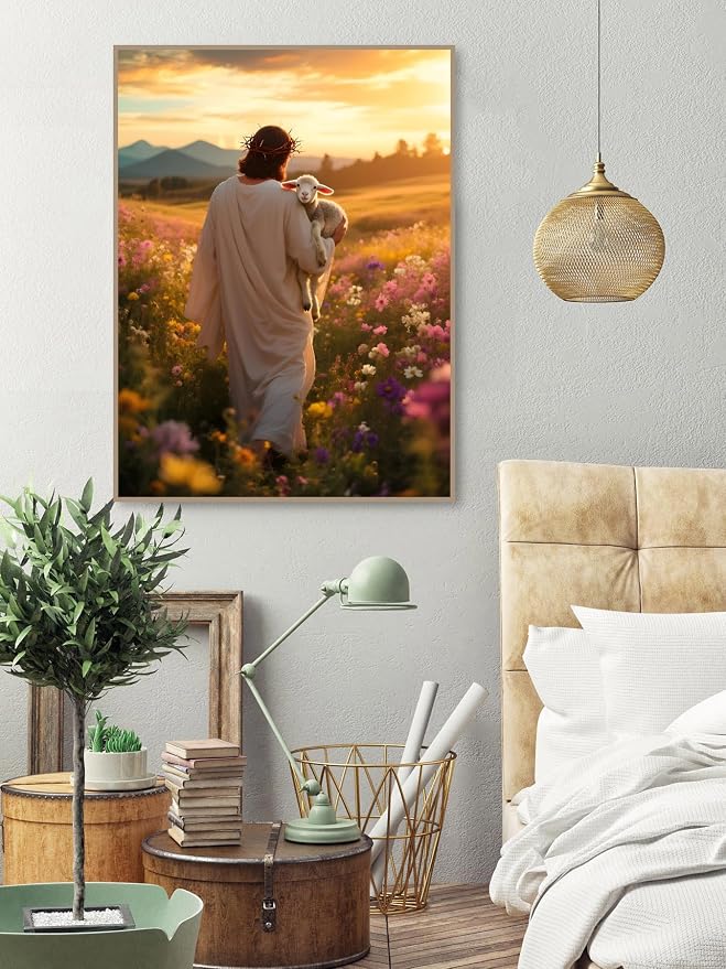 askkqtx Jesus Diamond Art Kits for Adults 12x16 Inch