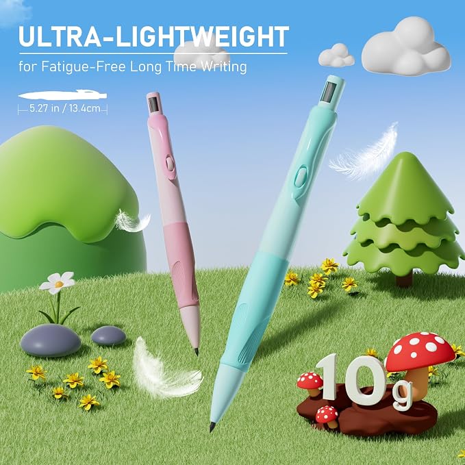 Four Candies 4PCS 2mm Mechanical Pencils for Kids, Comfort Ergonomic Grip