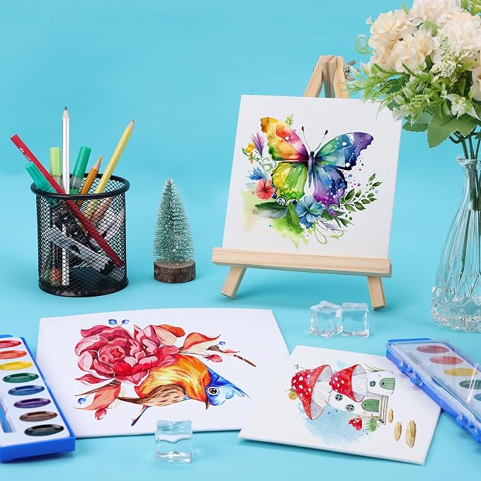 20 Pack Watercolor Paint Set Bulk for Kids, 8 Colors Washable Water Colors | Non-Toxic Water Paint with Paintbrush, Water Color Paint Set for Kids, Beginners and Adults, Ideal for Party Favor, Classroom