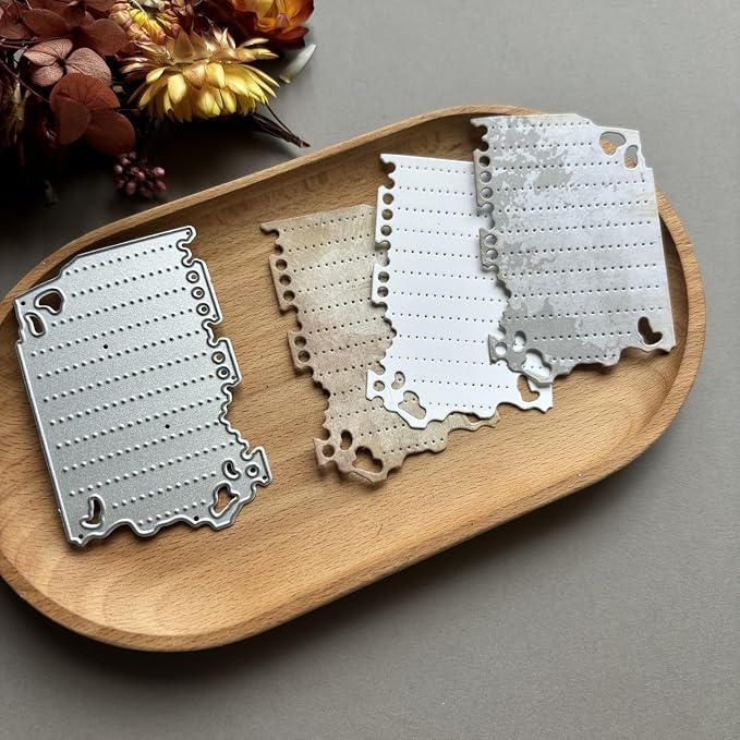 Lapoo Geometric Cutting Die for Scrapbooking - Durable, Metal Cutting Die for DIY Scrapbook Photo Album Decorative Paper Card, Card Making Supplies (Small Folder 2.8 x 1.8 in)