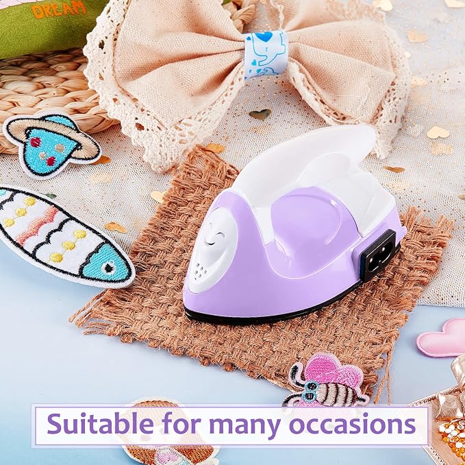 Honoson Mini Craft Iron with Charging Base Tiny,Light Purple