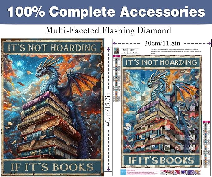 ijbnhd Dragon Diamond Art Kits for Adults Diamond Painting Kits 12x16 inch