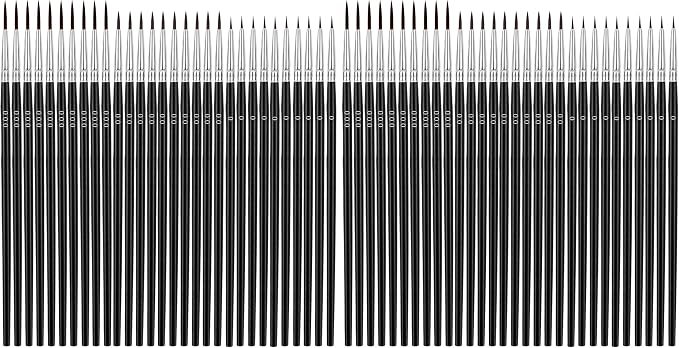 Anezus Tiny Detail Paint Brushes 30 Pcs Fine Paint Brushes Set with 3 Size #0#00#000 Liner Brush for Miniature 40k Model Crafts Watercolor Acrylics Oil (Pack of 2)