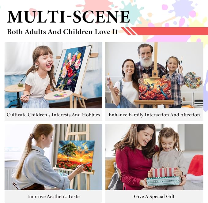 Paint by Numbers Kit for Adults Beginner, Colorful Village, 16x20 Inch