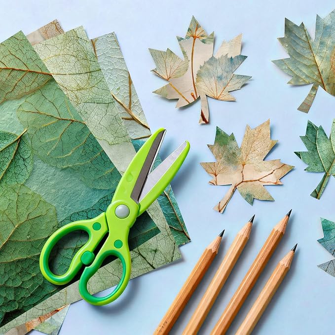24 Sheets Green Leaves Scrapbook Paper 6'' × 6'' Single-Sided Pattern Paper Decorative Decoupage Scrapbooking Paper Supplies for DIY Card Craft Making Supplies