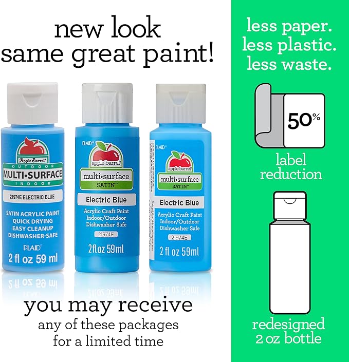 Apple Barrel Essentials Acrylic Paint Set, 12, 24 Fl Oz (Pack of 3)