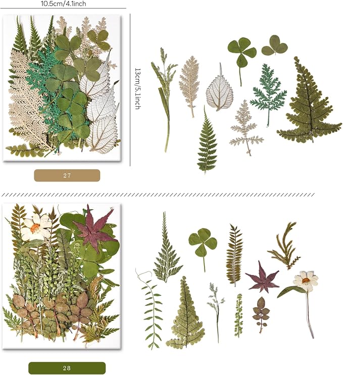 110+PCS Pressed Flowers for Resin Molds, Colorful-H | Real Dried Flower Leaves, For Resin Jewelry Making, For Scrapbooking Crafts DIY, For Soap Candles Making, For Nails Décor