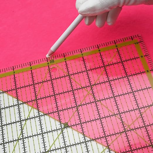 Quilting Rulers,Sewing Ruler,4 Piece Acrylic Square Quilting Templates,Clear Precision Ruler for Quilting Sewing,Tools Supplies Accessories Green(3.5"x3.5" 5"x5" 6.5"x6.5" 10.5"x10.5")