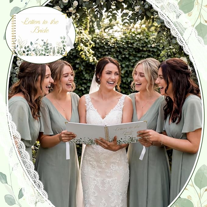Letters to Bride Scrapbook,10.5 X 8.25 Inch,Eucalyptus,Green