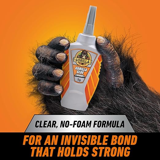 Gorilla Micro Precise Clear Glue, All Purpose, Polyurethane, 5g, 2-Pack