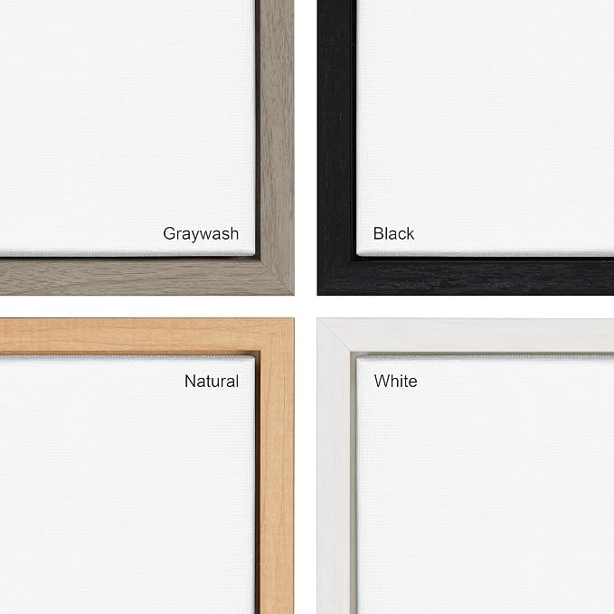 Kate and Laurel Sylvie Blank Framed Canvas for Wall; 18 x 24 Black; Sleek Modern Empty Canvas for Painting Your Own Art; Ready to Paint Premium Canvas Already Framed