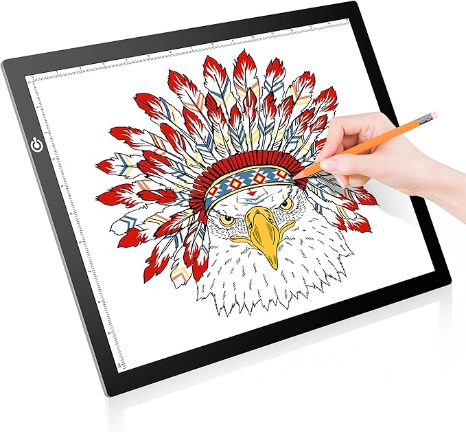 LitEnergy A3 Copy Light Board Tracing Box, Ultra-Thin Adjustable Drawing Tablet USB Power Artcraft LED Tracer Pad for Diamond Art Painting Accessories, Streaming, Sketching, Animation, Stenciling