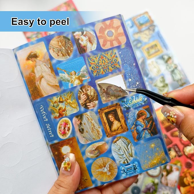 Vintage Sticker Book for Journaling Scrapbooking 500+ Antique Stickers