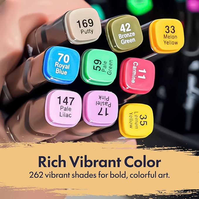 Dual Tip Alcohol Markers Set, Coloring Books & Drawing Stuff - White
