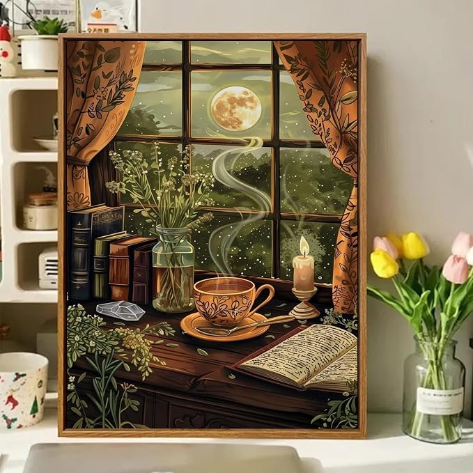 Night Paint by Numbers Kit for Adults, Paint by Number for Adults 16x20 in | Paint by Numbers Kit for Adults, Acrylic Painting by Numbers, DIY Arts and Crafts for Gifts or Home Decor