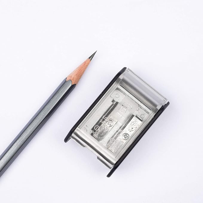 Blackwing Two-Step Long Point Pencil Sharpener, German Steel, Grey