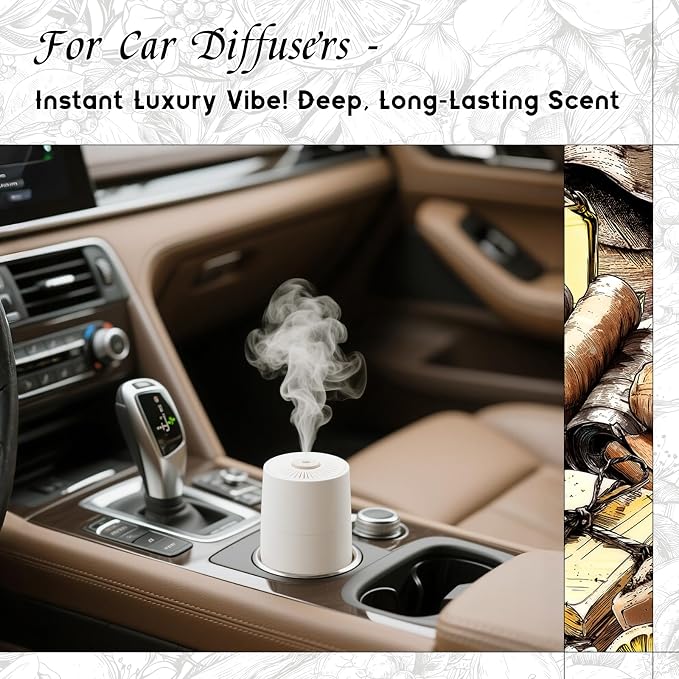 HIQILI Leather Fragrance Oil, Men's Scent for Car Air Freshener - 30ML