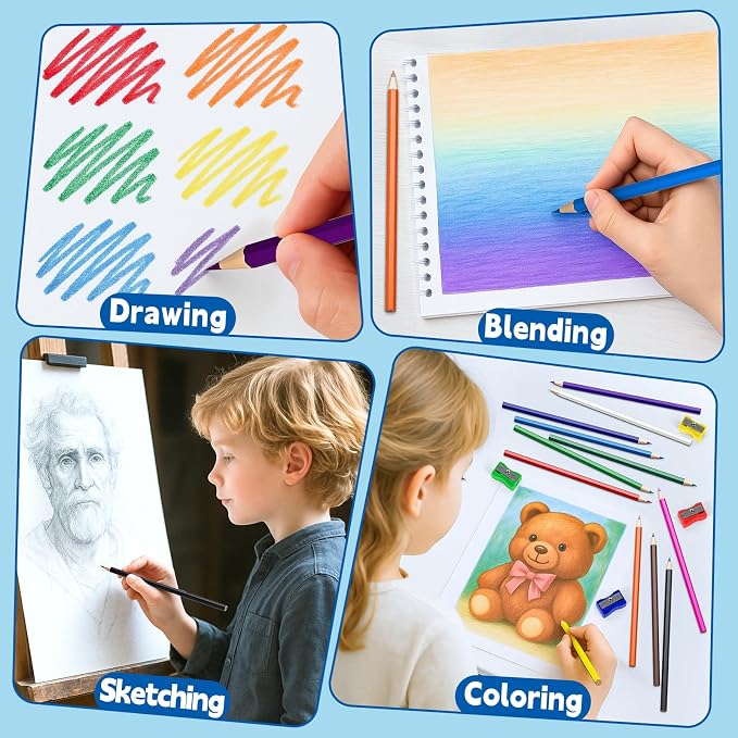 432 Packs Colored Pencils Bulk Classroom, Color Pencils for Kids, 12 Colors