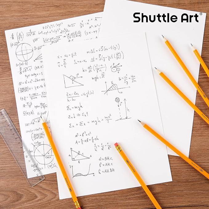 Shuttle Art 480 Pack #2 HB Pencils Pre-Sharpened, Bulk Pencils with Erasers