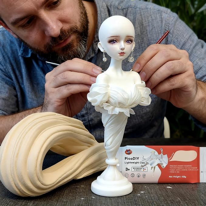 Air Dry Clay Lightweight, Flexible Modeling Clay for Adults Arts and Crafts
