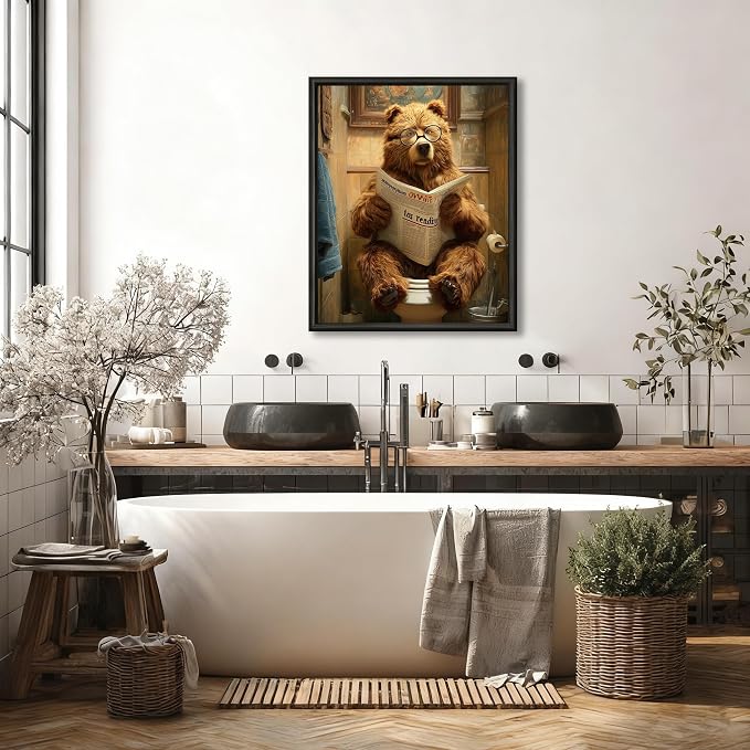 Reivworl Bear Paint by Numbers Kit for Adults Beginner 16×20 inch