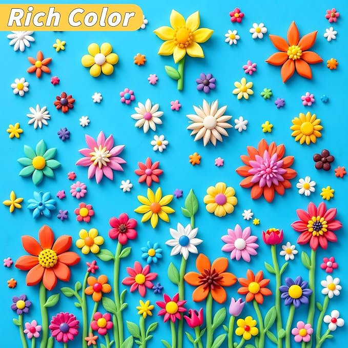285 Pcs Polymer Clays 120 Bright Colors Oven Bake Clay Non-Sticky Modeling Clay DIY Starter Kit with Sculpting Tool and Accessories for Beginner Artists Jewelry Making Craft Gifts