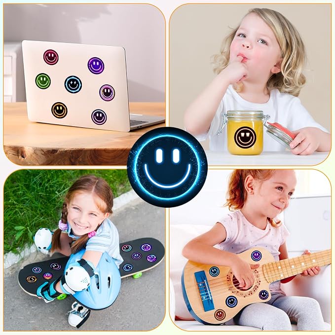 100PCS Smile Neon Stickers