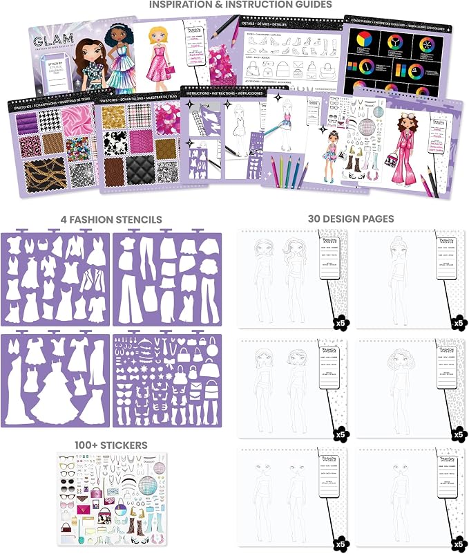 Fashion Angels Glam Fashion Sketch Set