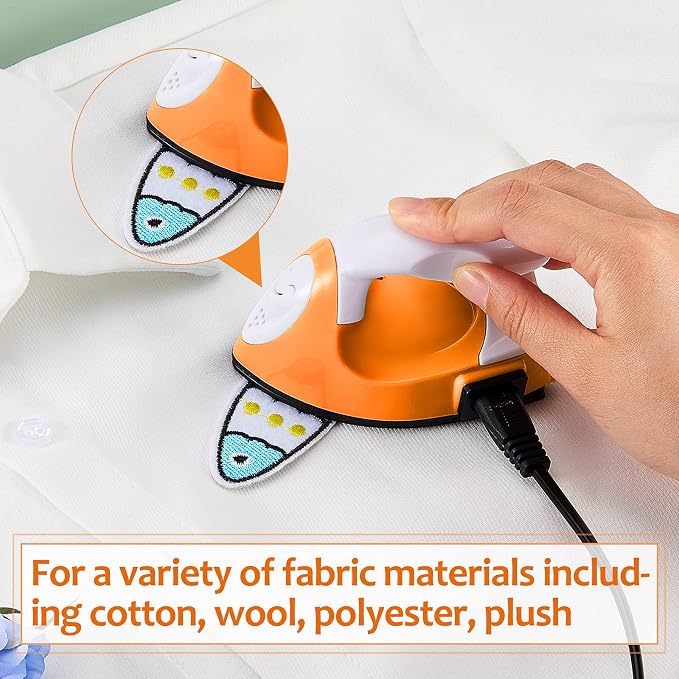 Honoson Mini Craft Iron with Charging Base Tiny,Orange