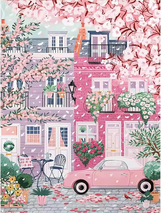 Paint by Numbers Kit for Adults,Cityscape DIY Paint by Number 16x20 In | Paint by Number for Beginner,Adult Paint by Number,HD Color Canvas,DIY Tool Kits,Stress Relief Craft,Great Gift,Without Frame