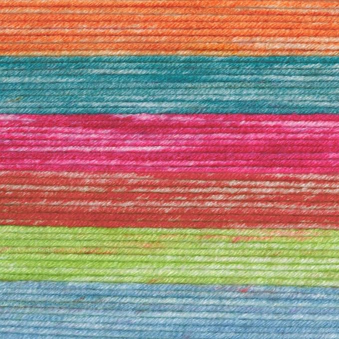 Lion Brand Yarn, Mandala Ombré Yarn, Happy, Rainbow Multicolor, 3 Pack | Variegated Yarn for Crochet, Knit, Crafts, Soft, Acrylic Fiber for Blankets, Worsted Weight Sweaters, Colorful Shawls