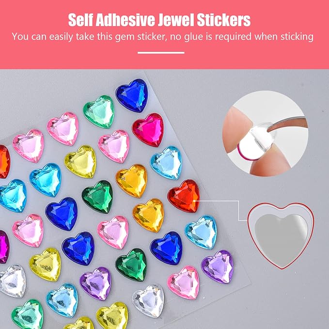 3897 Pcs Gems Stickers, Self Adhesive Gems, Bling Rhinestones for Crafts