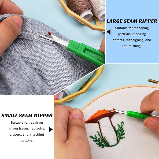 Seam Ripper, 2 Big and 2 Small Seam Rippers for Sewing, Stitch Remover Tool