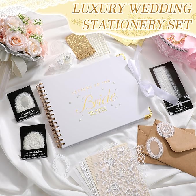 Letters to Bride Scrapbook,10.5 X 8.25 Inch,Classic,White