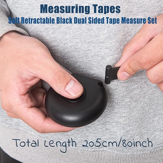 Tape Measure Body Measuring Tape 80inch/205cm Lock Pin Retract Tape Measure for Tailor Fitness Clothes Sewing Handcrafts Weight Loss Body Measurement