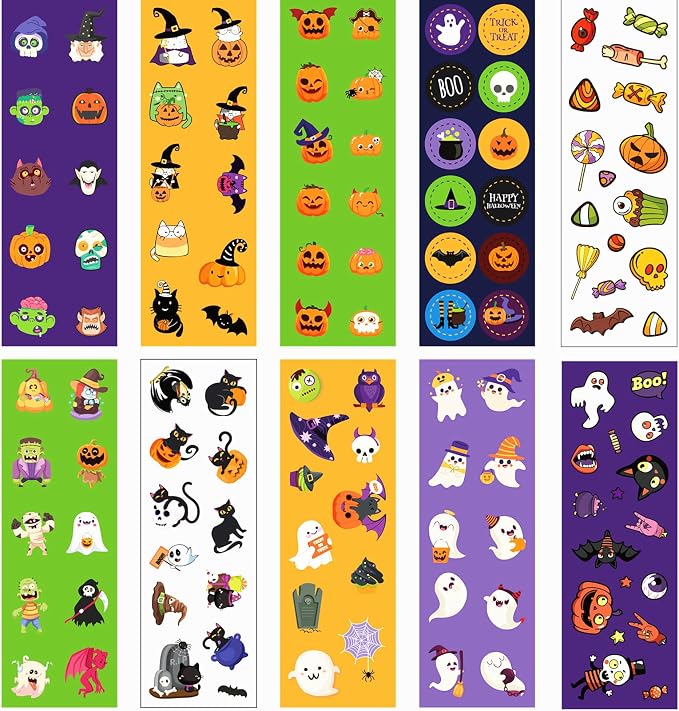 1200+PCS Cute Halloween Stickers for Kids - Party Favors Gifts & Decoration
