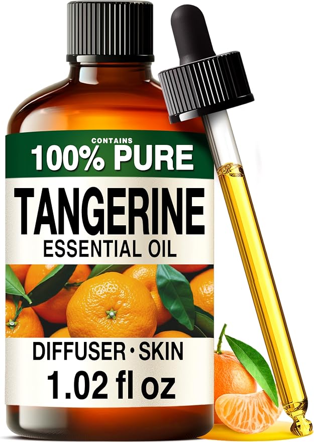 Kukka 100% Pure Tangerine Essential Oil for Skin, Diffuser, 1.02 Fl Oz | Tangerine Oil for Aromatherapy, Body Care, DIY Perfume, Sweet Citrus Scent for Relaxation & Restful Nights