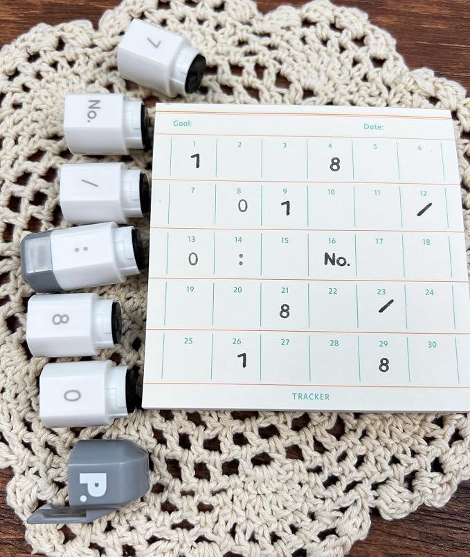6-in-1 Retractable Pre-Inked Pen Roller Stamp – Rotatable & Detachable Self-Inking Stamp with 6 Patterns – Includes Numbers 7-0 & Symbols，Perfect for Teachers, Planners, Grading, Bullet Journaling