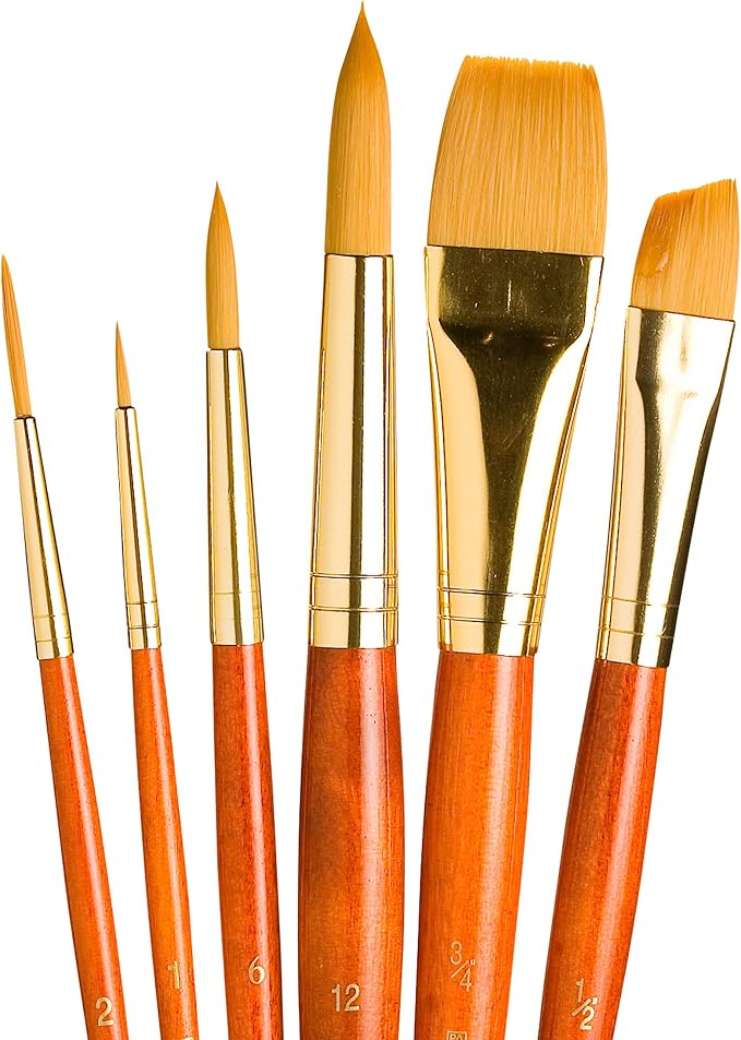 Brush Set 9153 6-Piece Syn Gold Taklon